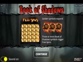 Игра Book of Shadows - слот Книга Теней в онлайн казино