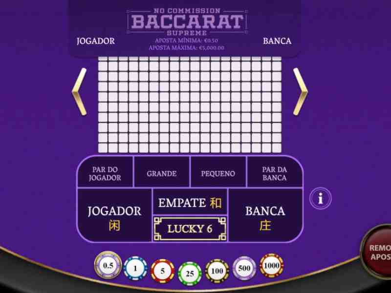 Baccarat em um cassino