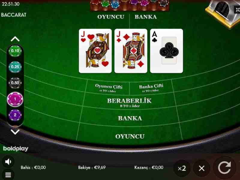 Casinoda Bakara oyunu
