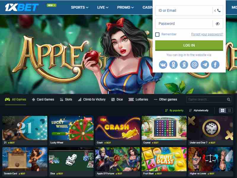 Login to casino site 1xbet