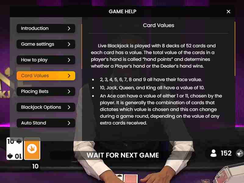 General rules of live casino