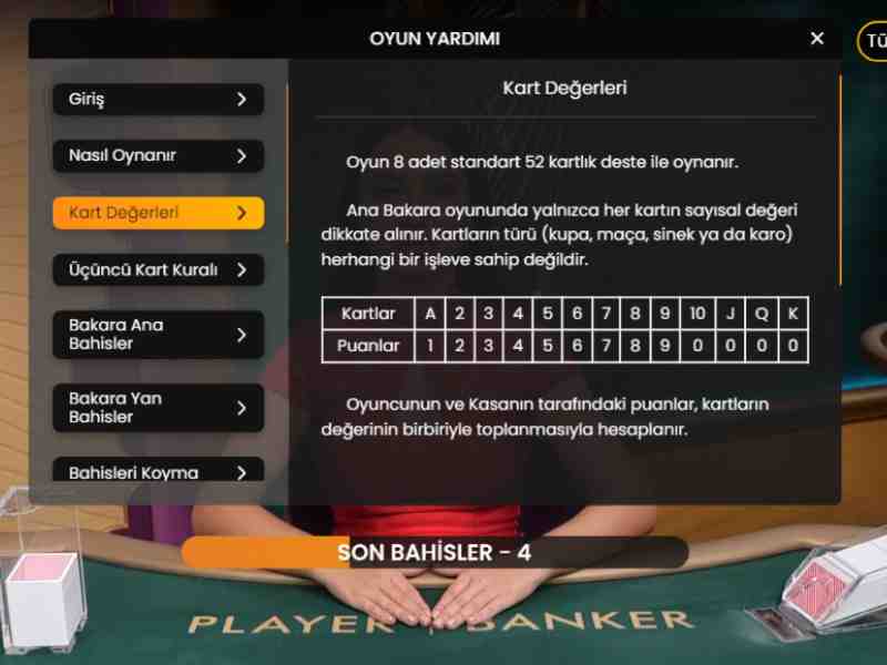 Canlı casino genel kuralları